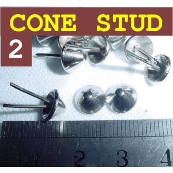 CONE STUD ćwieki STOŻKI duże 4szt. nikiel (id: 814)
